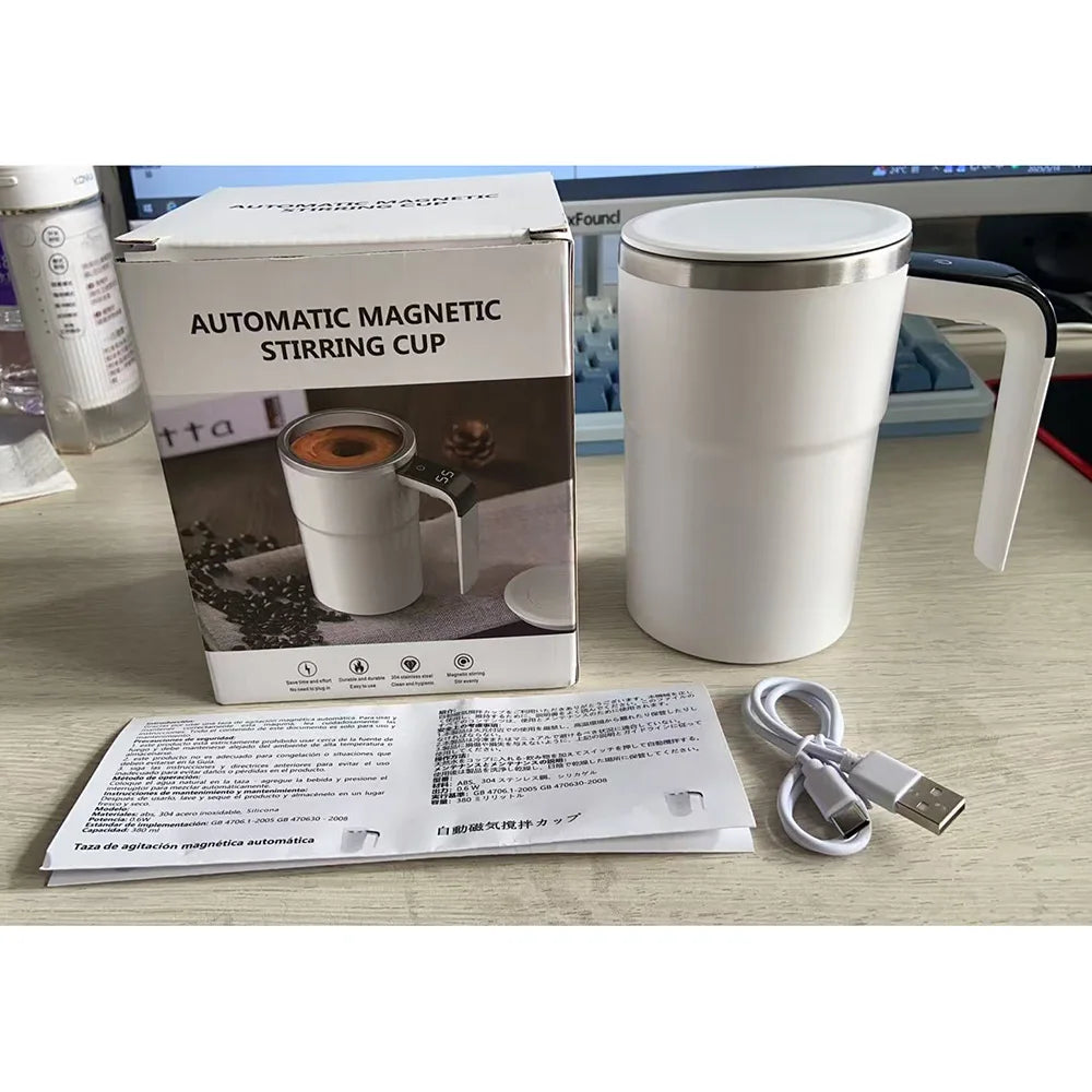 Taza Eléctrica con Agitador Automático 380ml - Recargable